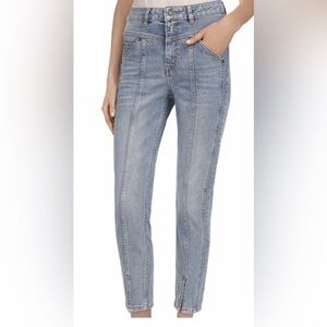 The Kooples High-Rise LIZY Cropped Slim-Leg Jeans in Light Blue-Women 26